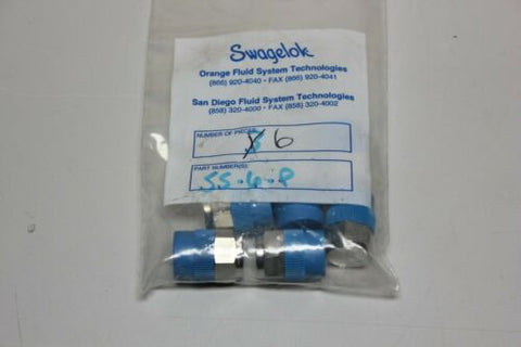 6 New Swagelok 3/8" MNPT Pipe Plug Fittings SS-6-P