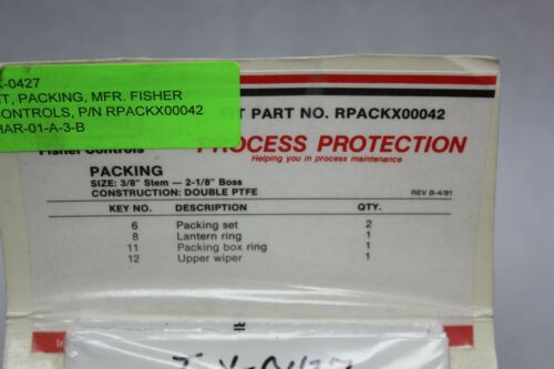 New Fisher Valve Packing Kit RPACKX00042
