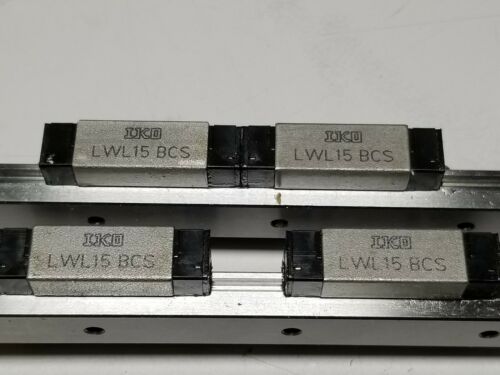 New Pair IKO Linear Guide Way Rails W/4 Bearing Blocks LWL 15 C2 R560 BCSH 550mm