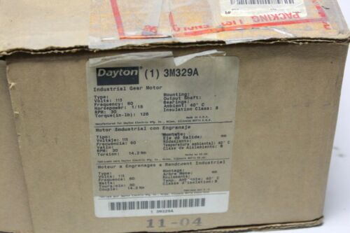 New Dayton Ac Gear Motor Gearmotor 3M329A