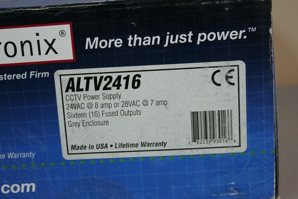 Altronix CCTV Camera Power Supply ALTV2416 24VAC 28VAC