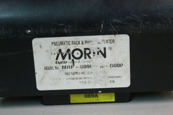 Morin Tyco MRP-009U-K-D000 Pneumatic Rack & Pinion Actuator 120psi Max