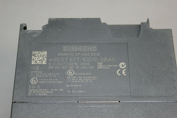 SIEMENS SIMATIC S7 MODULAR EMBEDDED PLC CONTROLLER 6ES7 677-1DD10-0BA0