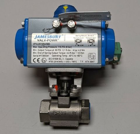 New Jamesbury VALV-POWRR VPVL051SR4/5BD Stainless+Alu Actuator Valve