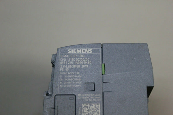 SIEMENS SIMATIC S7-1200 PLC CPU MODULE 6ES7215-1AG40-0XB0