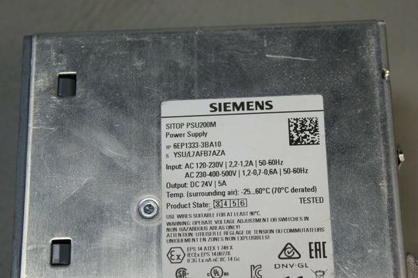 SIEMENS SITOP PSU200M AUTOMATION POWER SUPPLY 6EP1333-3BA10