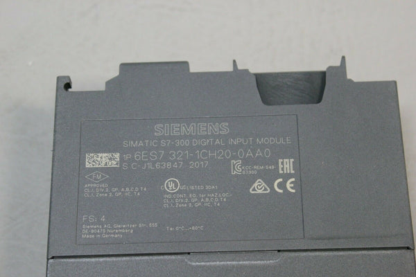 SIEMENS SIMATIC S7-300 PLC MODULE 6ES7 321-1CH20-0AA0