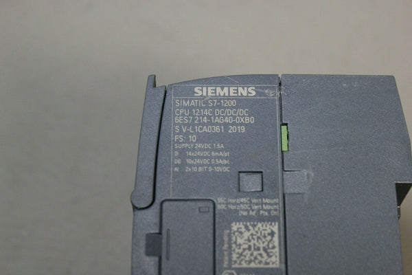 SIEMENS SIMATIC S7-1200 PLC CPU MODULE 6ES7 214-1AG40-0XB0