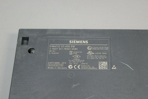 SIEMENS SIMATIC S7-400 SM PLC MODULE 6ES7 421-7BH01-0AB0