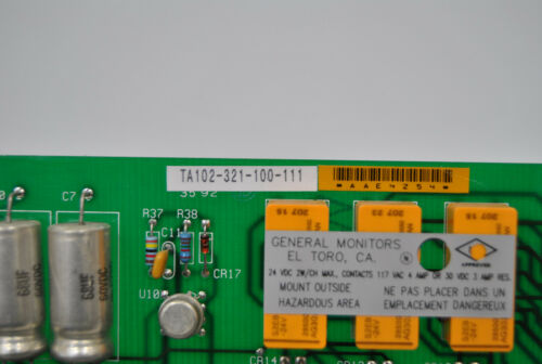 General Monitors/msa O2 Monitor Gas Trip Amplifier Module Ta102